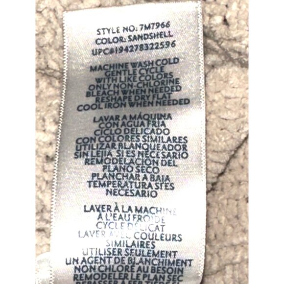 Seven7 Cable Knit Beige Cowl Neck Sweater Cozy Premium Quality Brand Size XXL - Picture 8 of 10